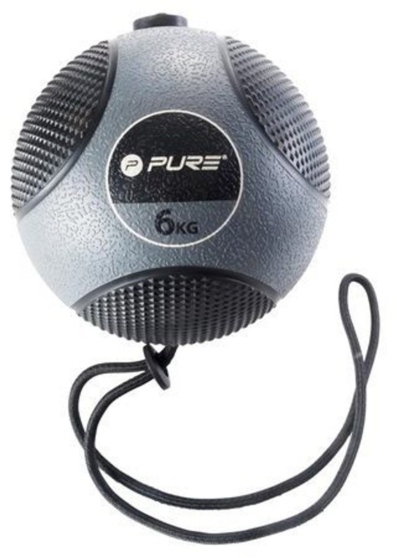 PURE2IMPROVE PURE2IMPROVE Piłka lekarska z liną PURE 2 IMPROVE Medicine Ball Rope 6 kg