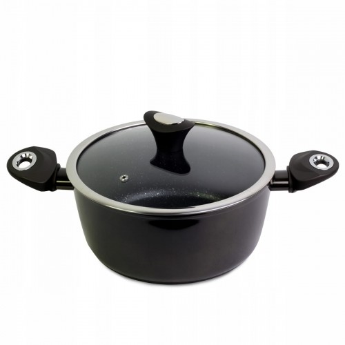 Kamille Garnek z powłoką marmurową i pokrywką 24cm 4108