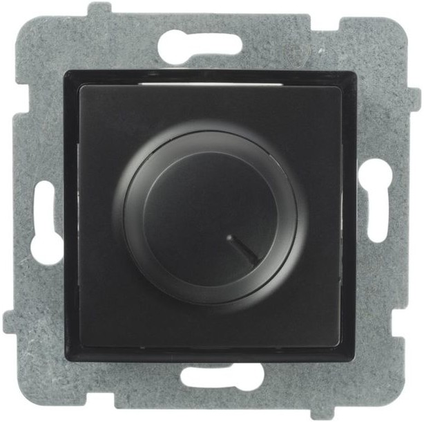 Polmark Ściemniacz przyciskowo obrotowy żarowo-halogenowy ROSA czarny