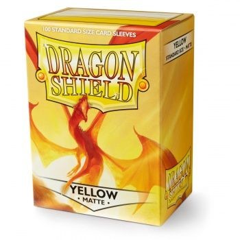 Arcane Tinmen Dragon Shield Standard Sleeves - Matte Yellow (100 Sleeves)