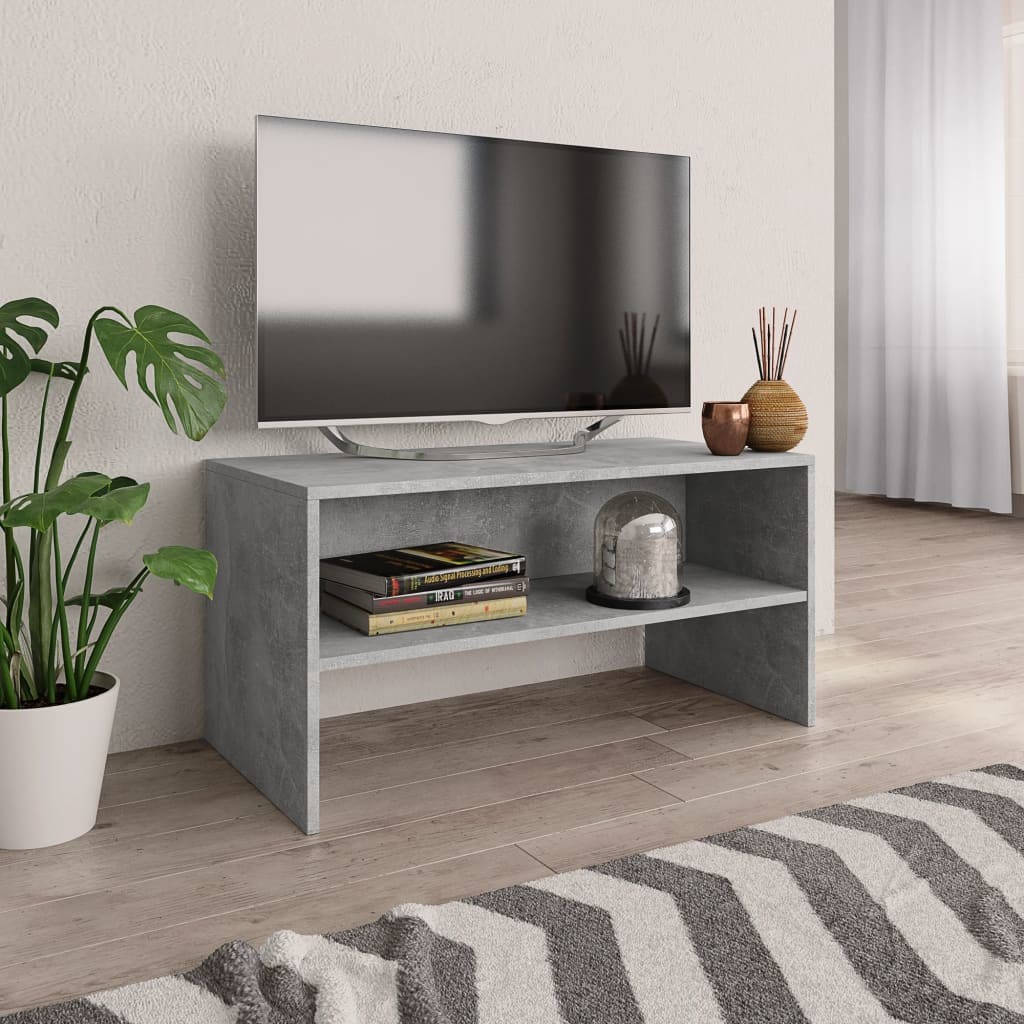 vidaXL Szafka pod TV, betonowy szary, 80 x 40 x 40 cm, płyta wiórowa
