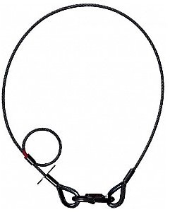 SKB Saveking S 33062 Lina bezpieczeństwa Saveking 3mm , 0,6m, naparstek po obu stronach, czarny S33062SKB