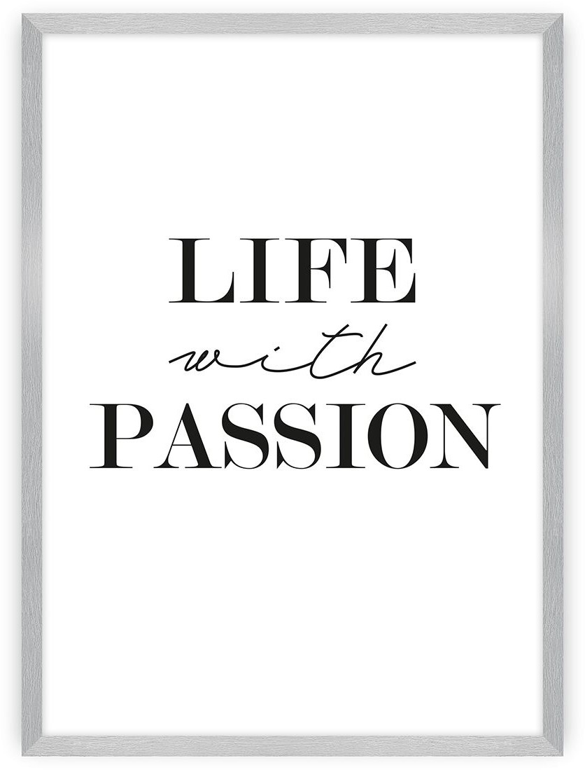 Dekoria Dekoria Plakat Passion 50 x 70 cm Ramka Srebrna 222G-000-15