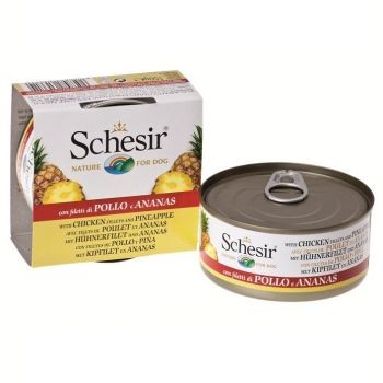 Schesir Karma Dla Psa Puszka Kurczak Ananas 150G