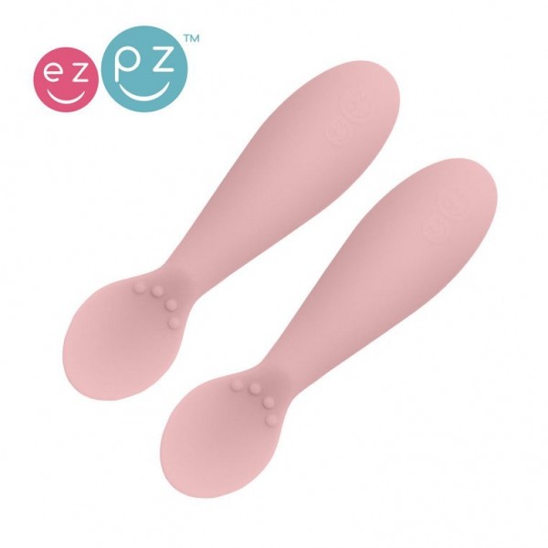 EZPZ EZPZ - silikonowa łyżeczka Tiny Spoon 2 szt. pastelowy róż