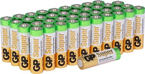 GP Baterie alkaliczne Baterie AA Mignon Super zapas Pack 40 sztuk [wysoka wydajność i bardzo długa halbarkeit, markowy produkt  Batteries] AA-14500