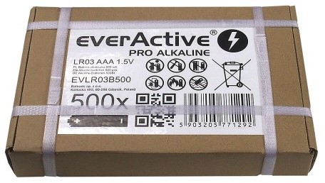 EverActive Bateria alkaliczne Pro Alkaline LR03 AAA 500 szt. - karton zbiorczy / bulk ev181