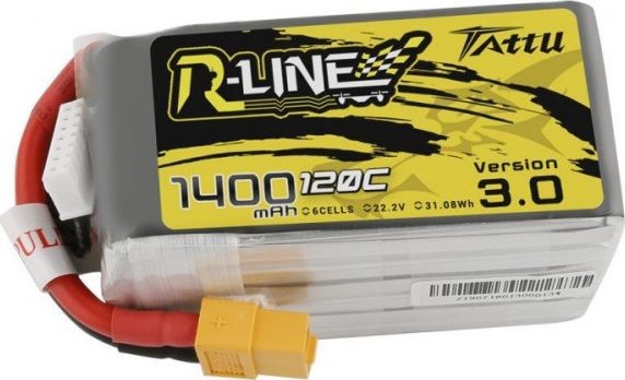 Gens Ace amp TATTU Akumulator R-Line 3.0 1400mAh 22.2V TA-RL-120C-1400-6S1P