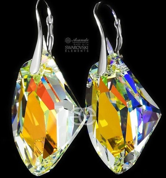 Swarovski NOWE kolczyki GALACTIC AURORA SREBRO