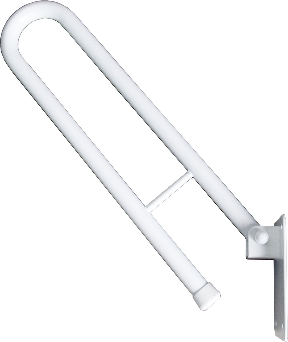 Faneco Poręcz uchylna do łazienki dla niepełnosprawnych 25 40 cm stal biała S25UUWC4SWB