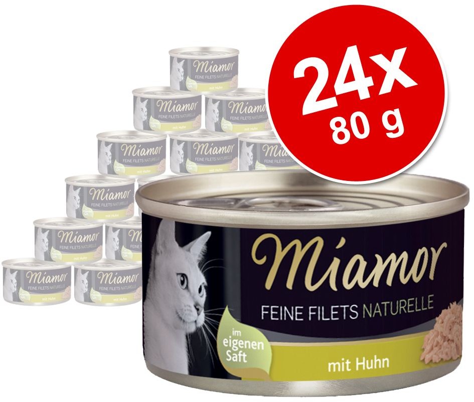 Miamor Feine Filets Naturelle, 24 X 80 G - Pakiet Mieszany Ii