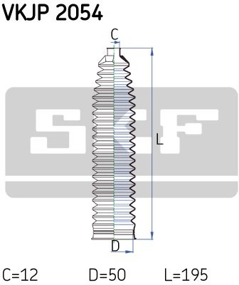 SKF Zestaw osłon, układ kierowniczy VKJP 2054