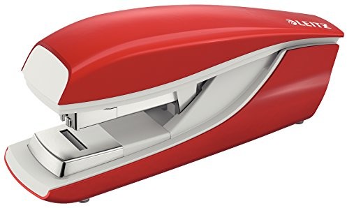 Leitz NeXXt Series mocne płaski zszywacz, 40 kartek, opakowaniu typu blister  parent ASIN  DE (4), czerwony 55236025