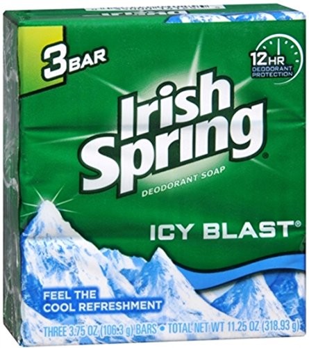 Irish Soap Irish Spring Bath Bar, ICY Blast 3.75 oz, 12 Count Bar by  B00I61VI6U