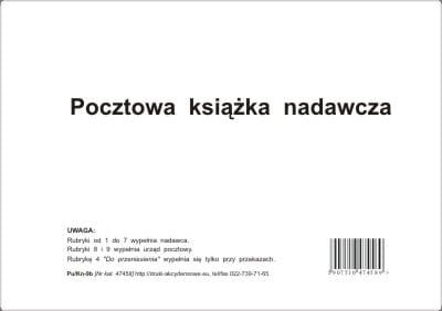 Firma krajewski Pocztowa książka nadawcza A5 [Pu/Kn-9b] Pu/Kn-9b