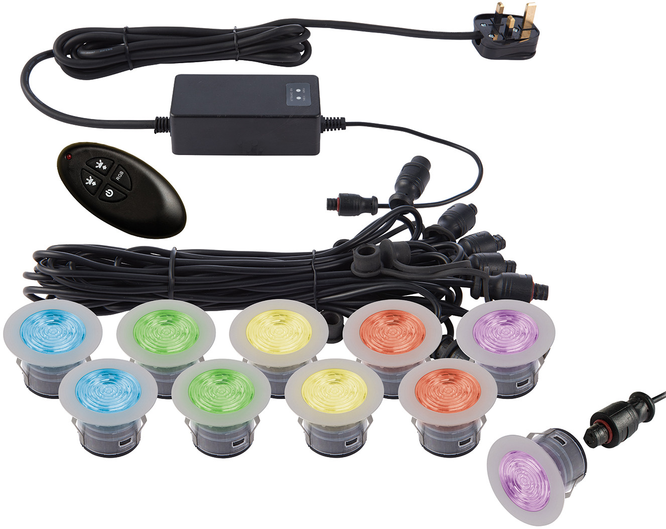 Saxby Zestaw 10 lamp IKON PRO RGB 59138 SAXBY 59138/SAX/CUBI