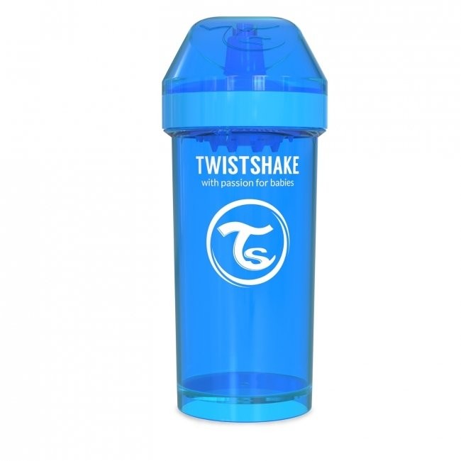 Twistshake Twistshake, Kubek niekapek z mikserem do owoców, Niebieski, 360 ml