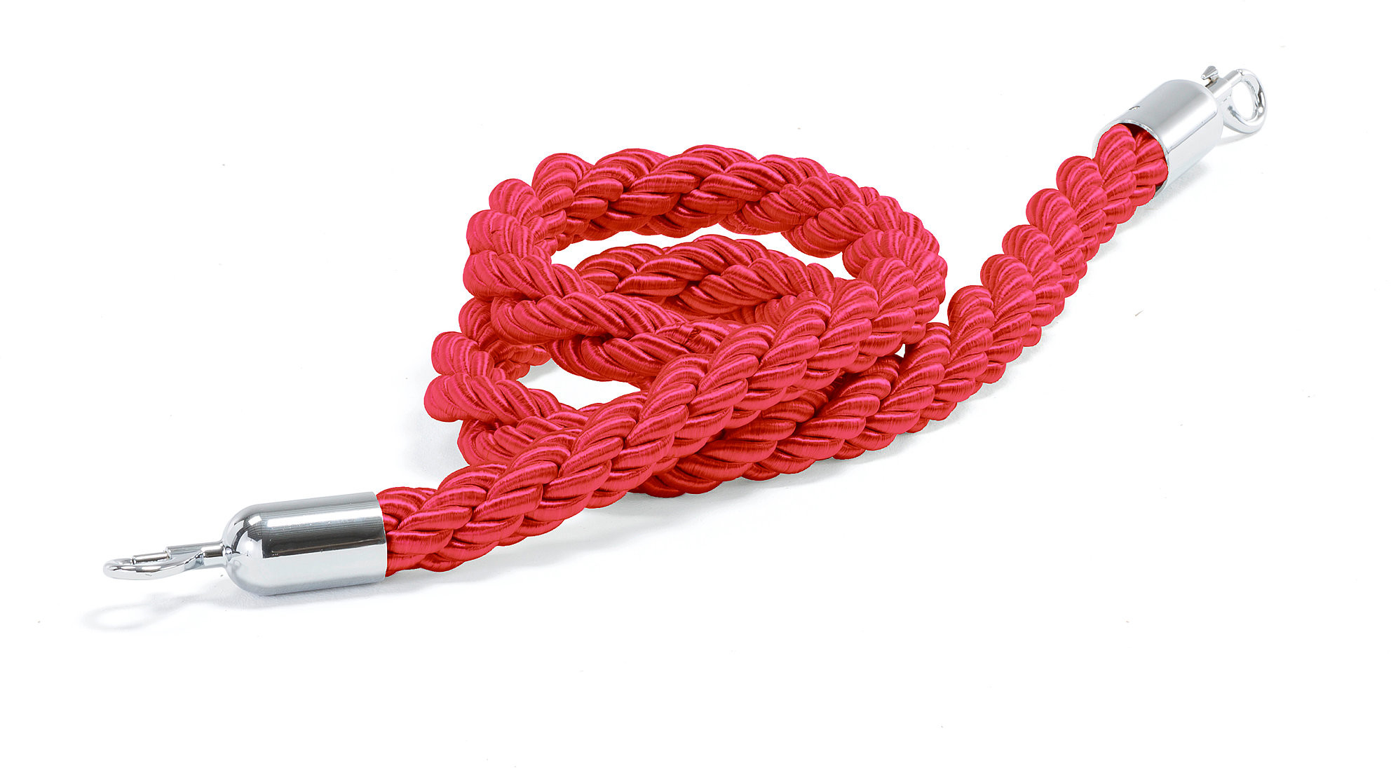 AJ Słupek odgradzający z liną 1500 mm czerwony nierdzewny 310822