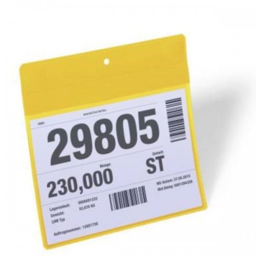 Kieszeń magazynowa magnetyczna neodymowa Plus A5 pozioma DURABLE żółta 10szt. 1746 04 DU1532-6