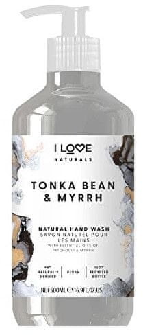 I Love Cosmetics Płyn nawilżającymydło na rękę Natura l s Fasolą Tonka i Mirrą Hand Wash) 500 ml