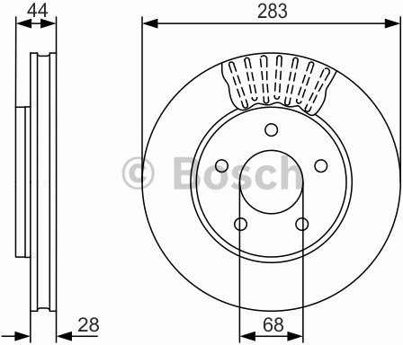 BOSCH Tarcza hamulcowa 0 986 479 091