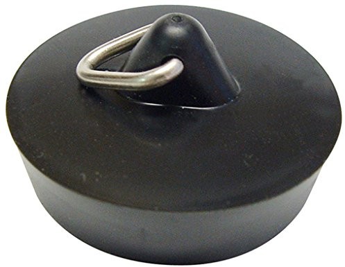 Fackelmann 61041 korek do odpływu Tecno, wanny, 4 cm, w kolorze czarnym 61041