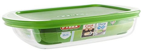 Pyrex C & S Basic prostokątny naczynie do zapiekania, z pokrywką, 15 x 23 x 4,5 cm 4936915