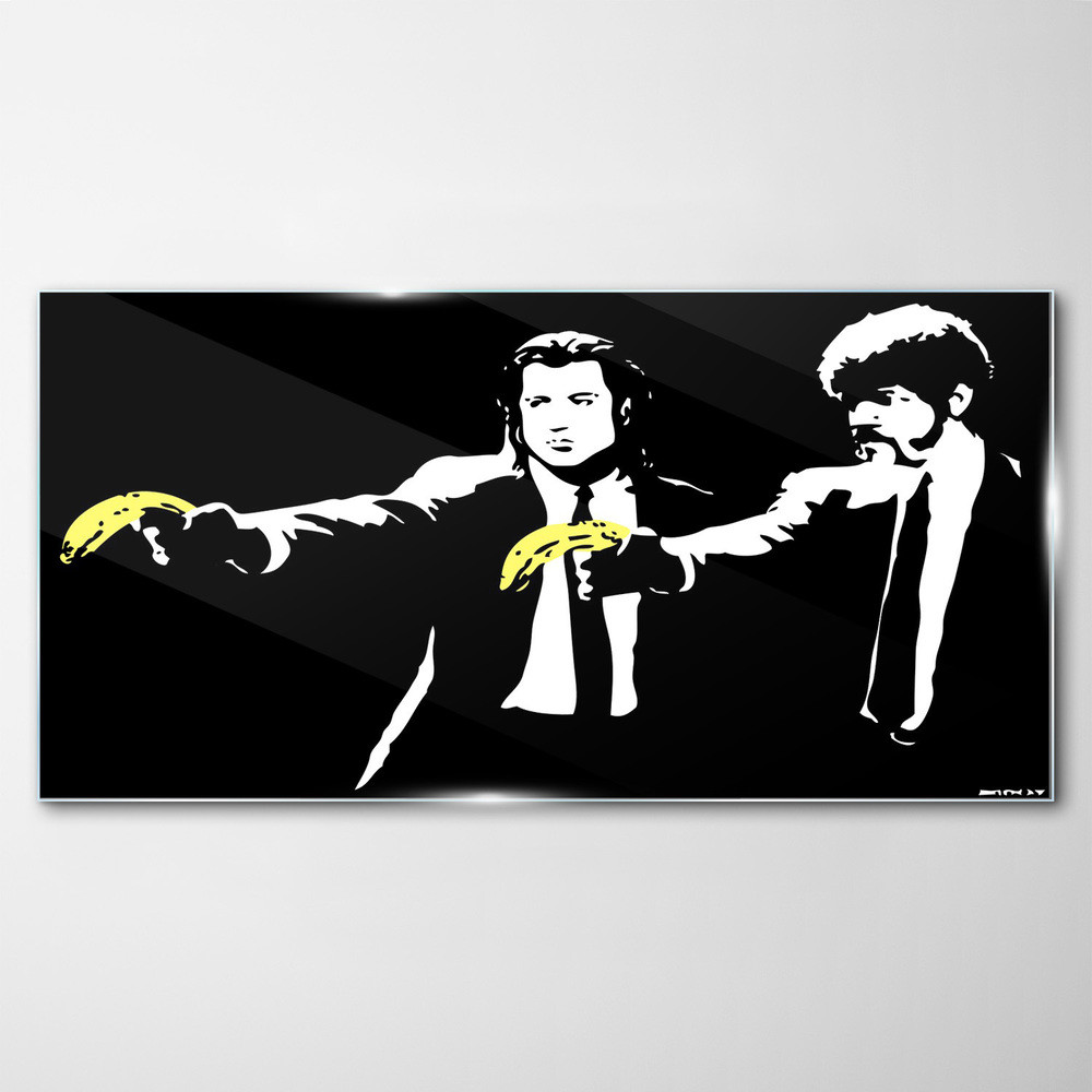 PL Coloray Obraz na Szkle Pulp Fiction Banksy 140x70cm