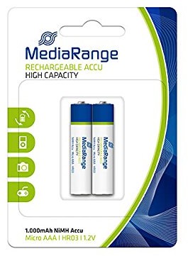 MediaRange mrbat122 Niklowo-wodorkowy 1000 mAh 1.2 V akumulator do ponownego ładowania akumulatora akumulator/bateria do ponownego ładowania (Niklowo-wodorkowa, Universal, AAA, CD (kadmu), HG (rtęci)