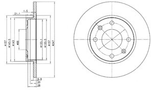 Delphi Tarcza hamulcowa BG2213