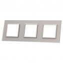 Livolo Ramka szklana potrójna srebrna GPF-3-64
