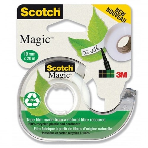 Scotch Taśma klejąca 19/20 MAGIC matowa ekologiczna z podajnikiem 1szt. /3M-70005280956/ 3M293