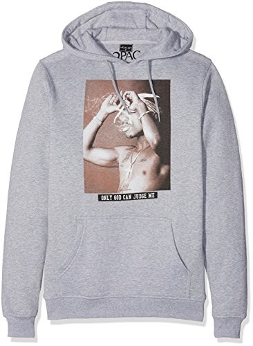 Mister Tee czapki, bluza z kapturem dla mężczyzn i dla nastolatków, sweter z kapturem z nadrukiem (sweter z kapturem i torba na brzuch torba wykonana z bawełny i poliestru), szary, M MT362