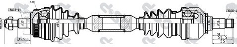 GSP Półoś lewa GSP 235037