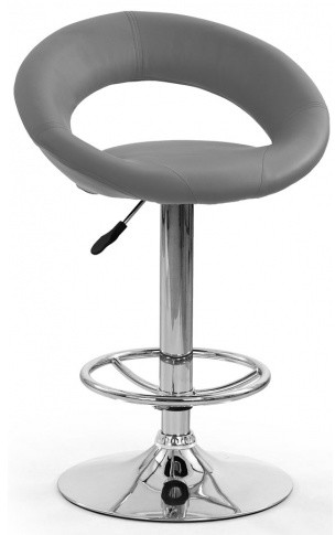 Szary Hoker Nowoczesny Barowy Z Oparciem B8-S11