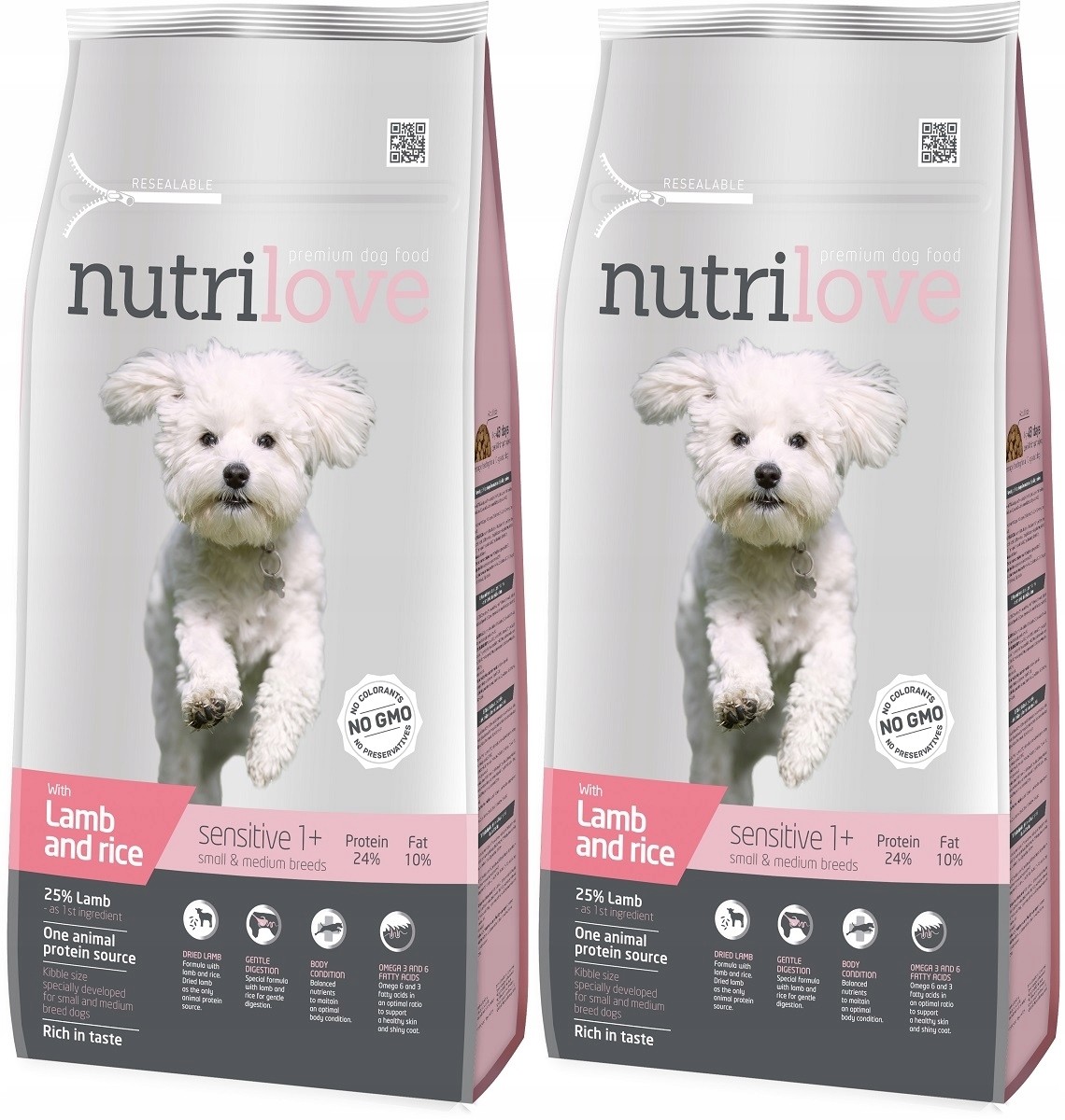 Nutrilove Sensitive Small Medium Lamb Rice 8 kg