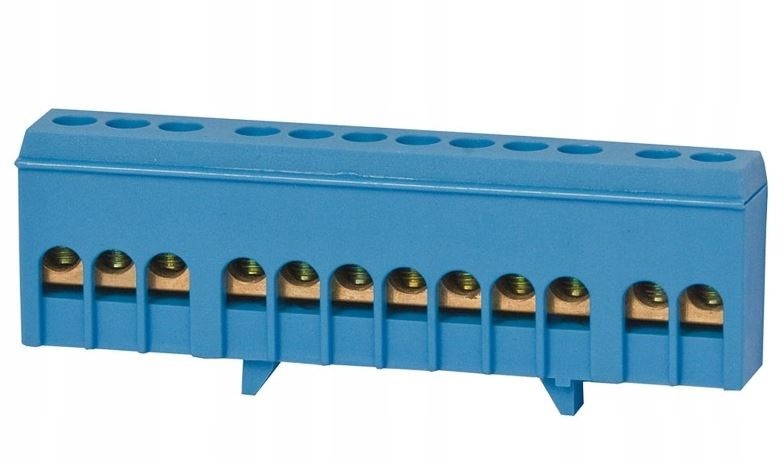 Listwa zerowa 12-modułowa 12x16mm2 niebieska IP20