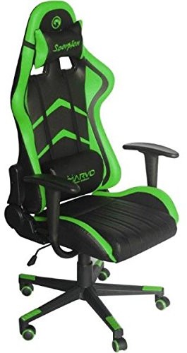 Marvo Podpora marvo CH-106gn profesjonalnych Gaming-krzesło nadaje się do każdej długich sesji rozrywkowych | regulacji i zdejmowane oparcie-/karku  czarny/zielony CH-106GN