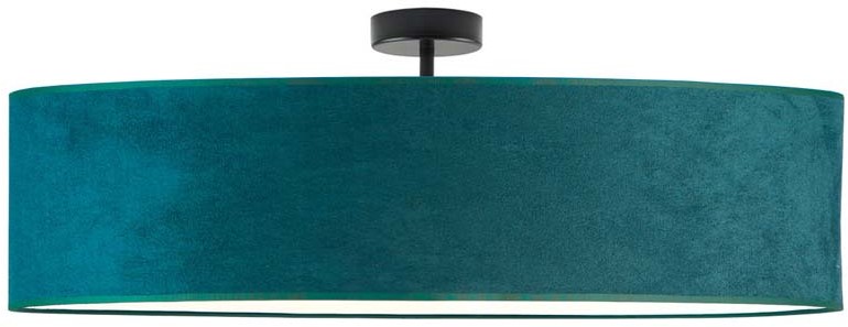 LYSNE Stylowa plafoniera GRENADA VELUR fi 80 cm kolor zieleń butelkowa