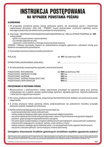 Opinie o Instrukcja postępowania w przypadku pożaru