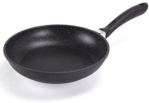 MSV 110425 patelnia z odlewu aluminiowego, powłoka o wyglądzie kamienia czarna 24 cm 570/110425