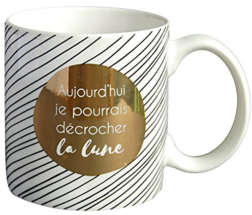 LA CARTERIE które mogłaby carterie 76000629 dziś żyję wyróżniać ze złota księżyc filiżanka porcelana czarna/11,6 x 9,5 x 8,2 cm 76000629