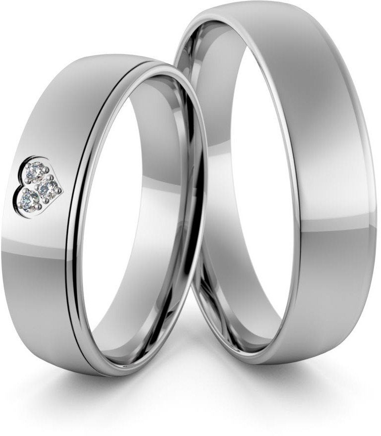 Eminence Obrączki srebrne z sercem i cyrkoniami swarovski - wzór Ag-358 Ag-358