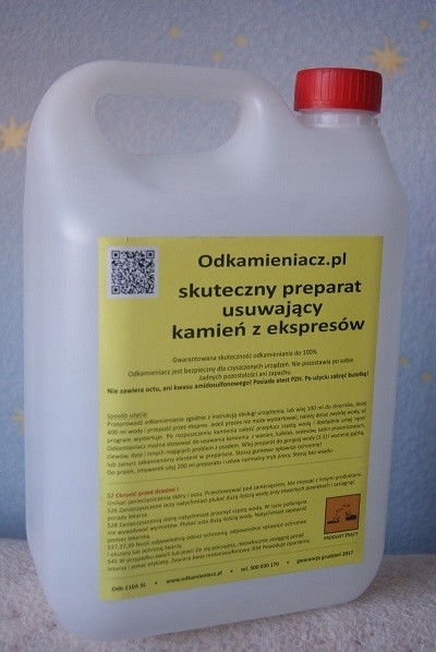 Odkamieniacz / odwapniacz do ekspresów 5 litrów.