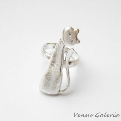 Skagen Pierścionek srebrny - Satynowy kot 22