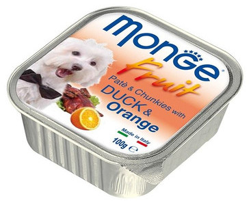 Monge Fruit Dog Pasztet z kaczką i pomarańczą 100g