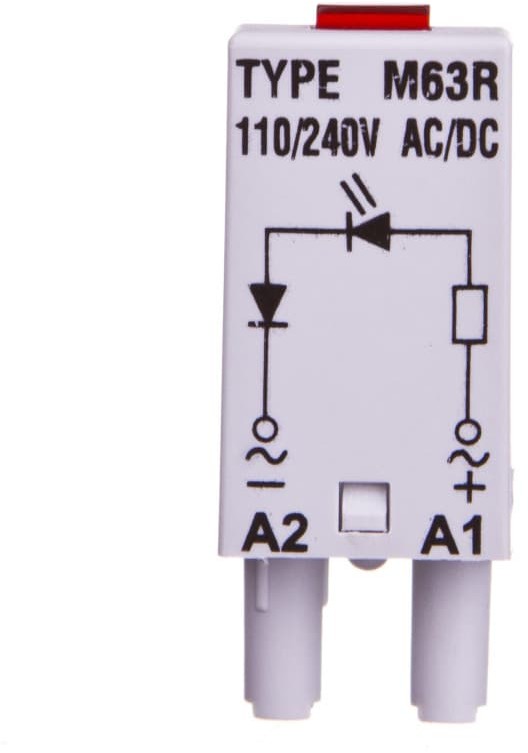 Relpol Moduł sygnaliacyjny LED dioda czerwona 110-230 V AC/DC MODUL L M63R SZARY 854855 854855