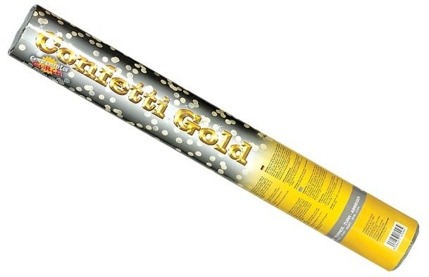 Guirca Tuba strzelająca konfetti metaliczne - 40 cm - 1 szt. GU6926