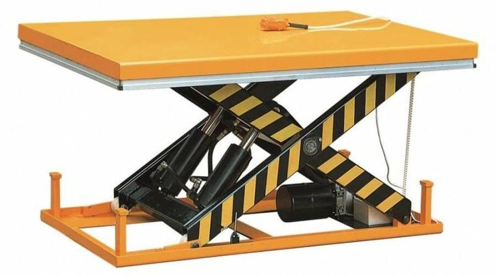 310 31070599 Hydrauliczny nożycowy stacjonarny stół podnośny udźwig 4000 kg wymiary stołu 2000x1200 mm wysokość podnoszenia min/max 240-1050 mm) 70599-uniw