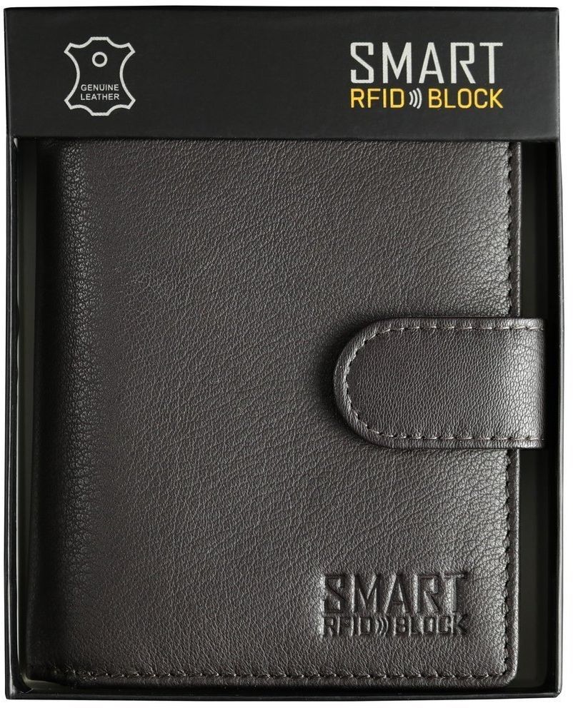 Koruma Portfel męski skórzany z ochroną RFID BLOCK SM-906GBR SM-906GBR